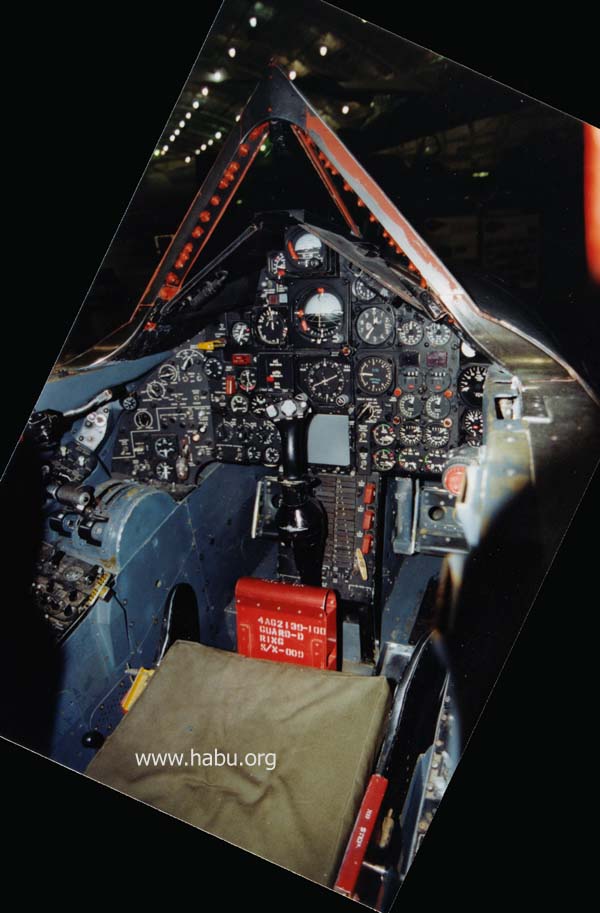front cockpit of 976, Wright-Patterson AFB, December 1999