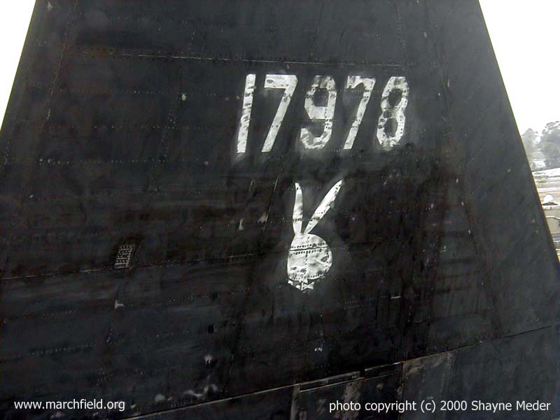 closeup of Rapid Rabbit tail art prior to restoration